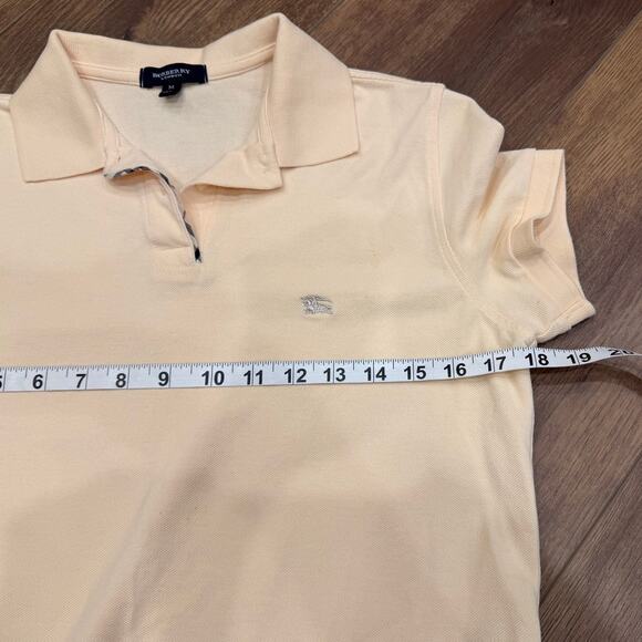 Burberry London Cotton Pique Polo T-Shirt in Cream size Medium - Picture 9 of 9